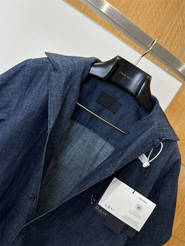 Washed Denim Short Sleeve Shirt · 6