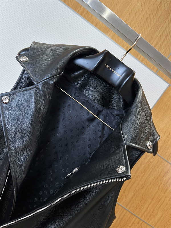 Cross Leather Badge Motorcycle Vest · 6