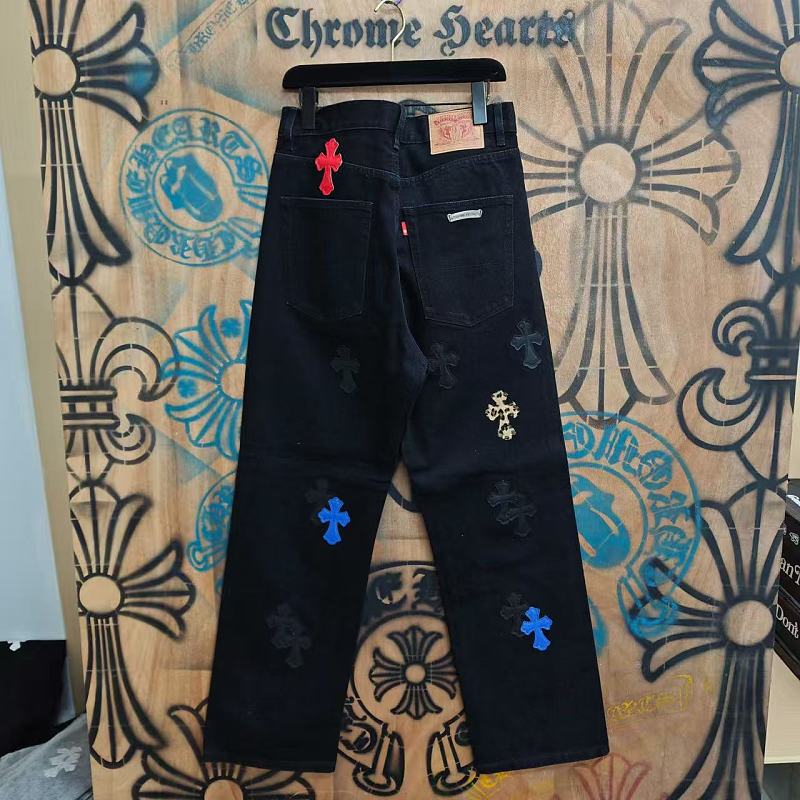 Red Blue Black White Leopard Cross T-Shirt · 5