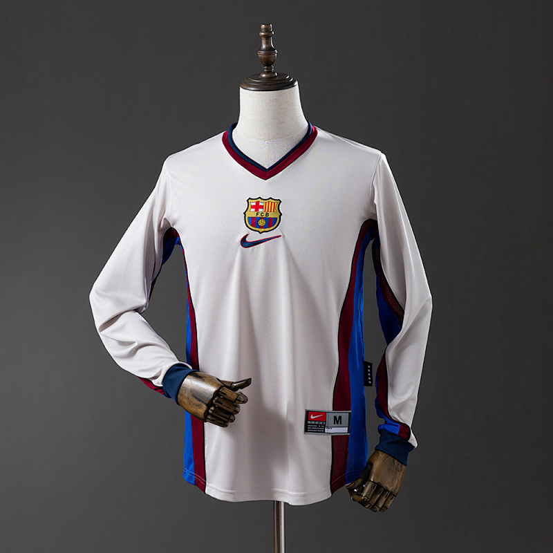 wanban-Barcelona 98/99 Away Long Sleeve Retro Jersey · 2