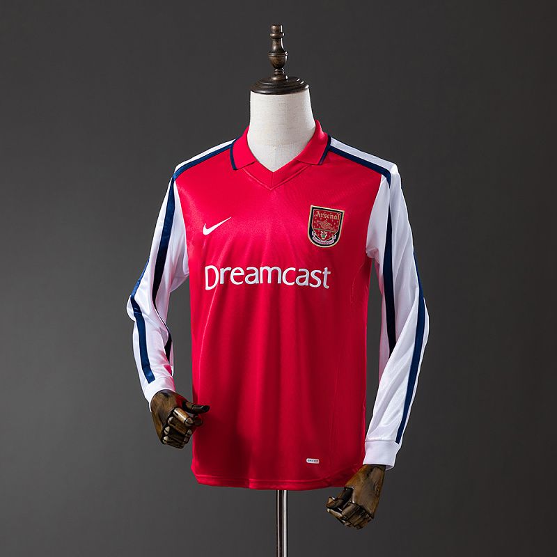 wanban-Arsenal 01/02 Home Long Sleeve Retro Jersey · 2