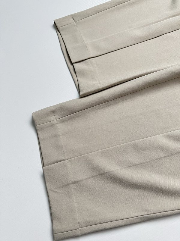Metal Buckle Belt Wide Leg Trousers 6