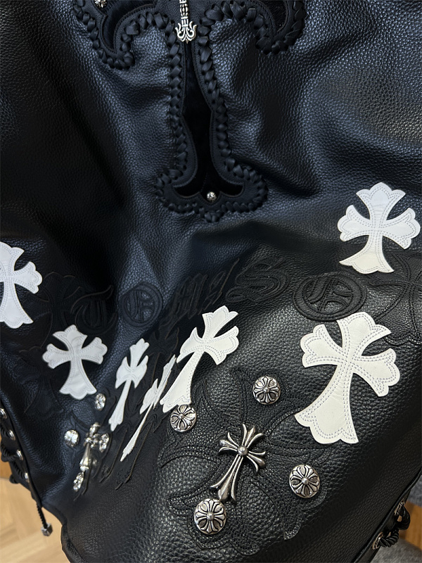 Cross Leather Badge Motorcycle Vest · 2