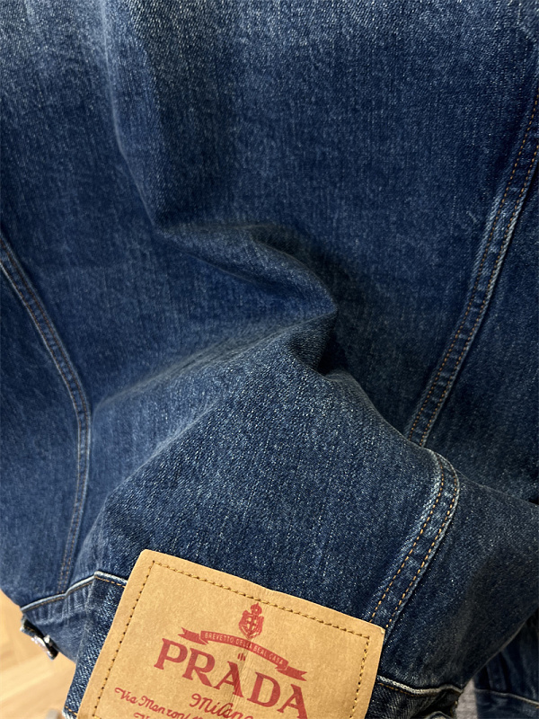 Dual Pocket Leather Patchwork Denim Jacket · 3