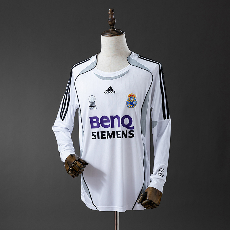 wanban-Real Madrid 2006/07 Home Long Sleeve Retro Jersey 2
