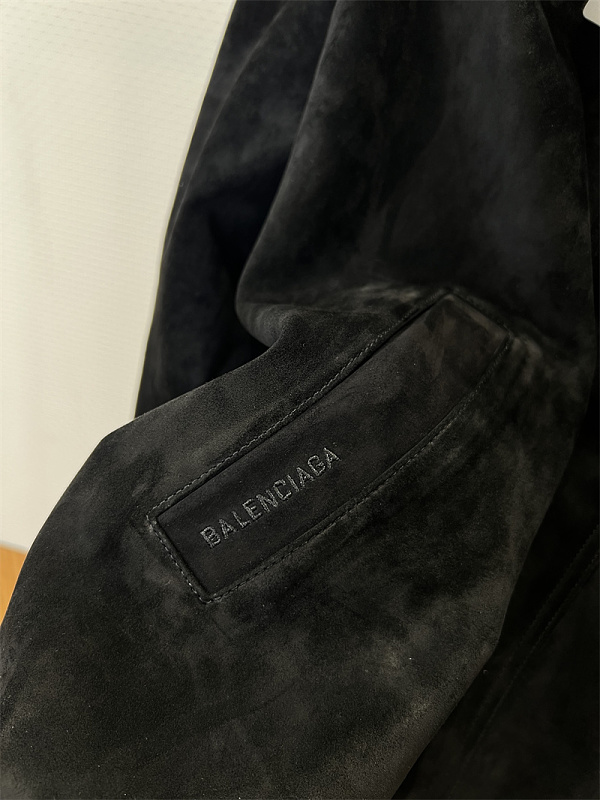 Black Suede Stand Collar Flight Jacket · 6