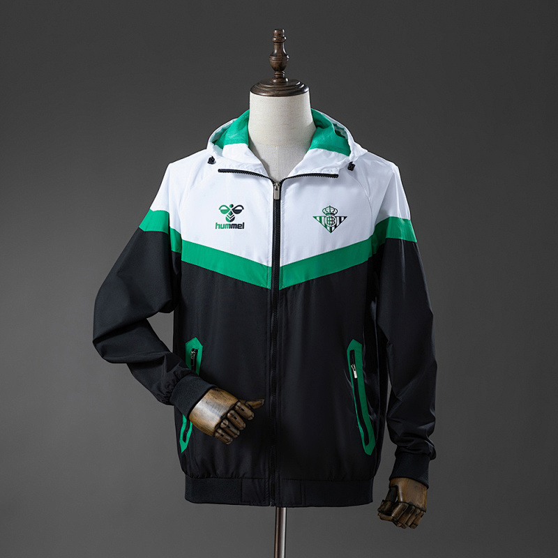 wanban-Real Betis Windbreaker - Fern Green & White & Black · 2