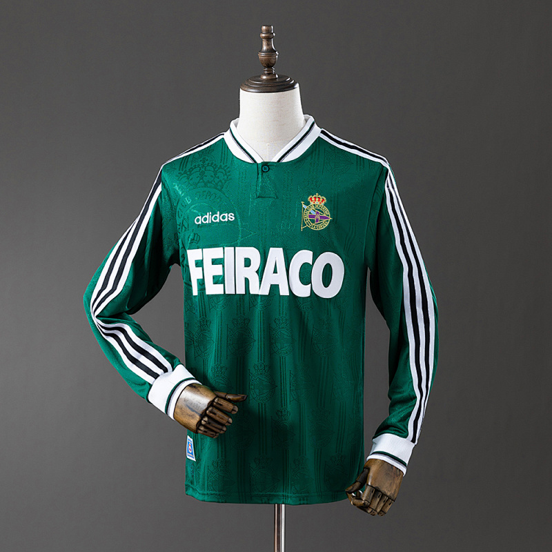 wanban-Deportivo La Coruna 99/00 Away Long Sleeve Retro Jersey · 2