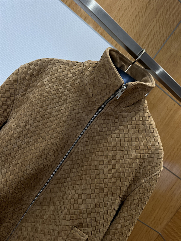 Stand Collar Luxury Leather Jacket · 2
