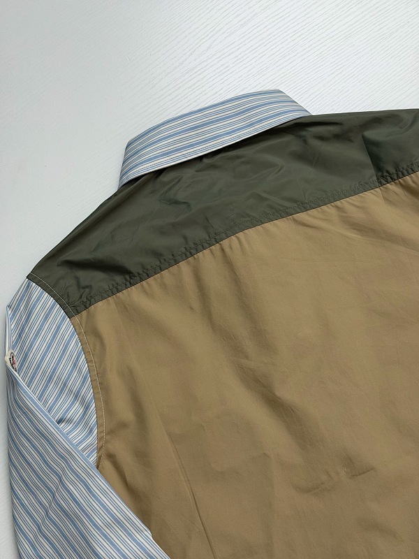 Color-Block Stripe Cotton Workwear Shirt · 4