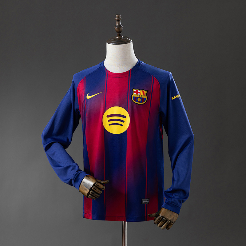 wanban-Barcelona 25/26 Home Long Sleeve Jersey 2