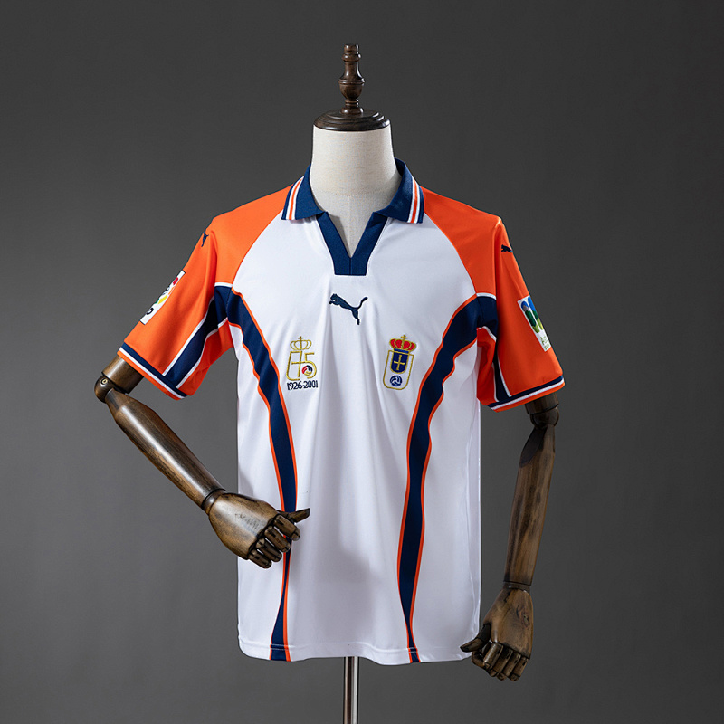 wanban-Real Oviedo 2001 Away Retro Jersey · 2