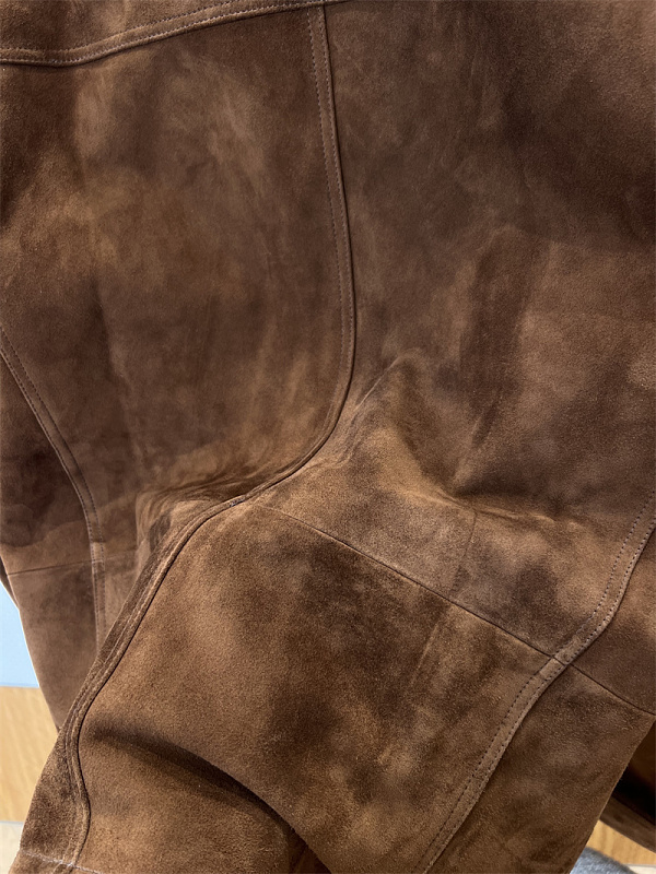 Suede Polo Pocket Button Leather Jacket · 3