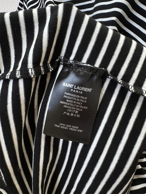 Black & White Striped Short Sleeve T-Shirt · 2