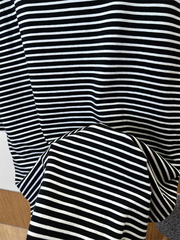 Black & White Striped Short Sleeve T-Shirt · 3