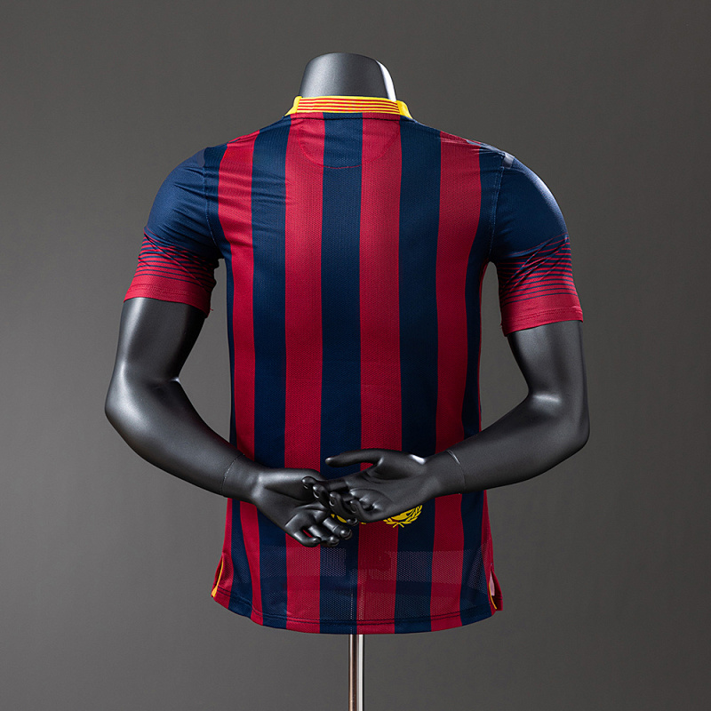 wanban-Barcelona 13/14 Home Player Version Retro Jersey · 2