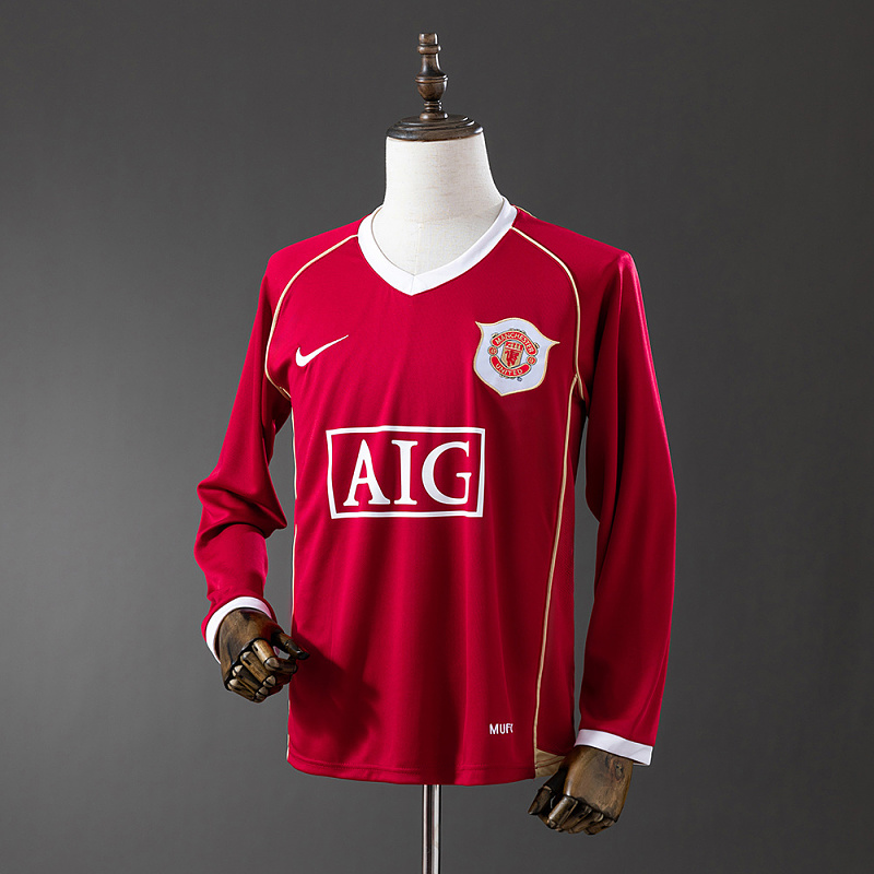wanban-Retro 06/07 M-u Long Sleeve Home · 2