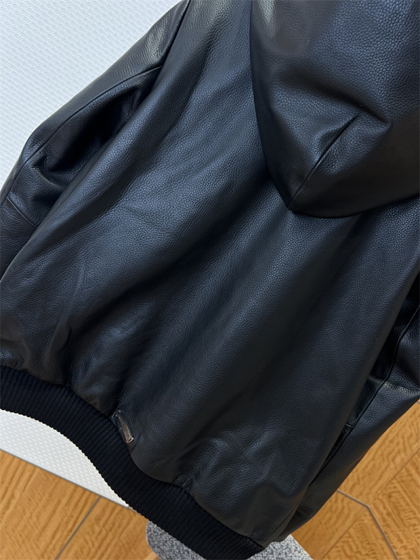 Dark Style Hooded Leather Jacket · 4