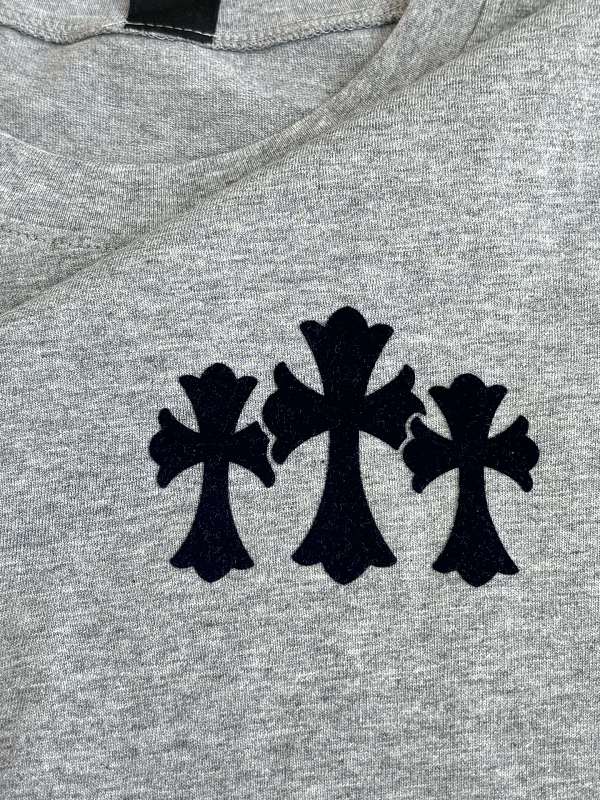 Cross Flocked Print Long Sleeve · 5