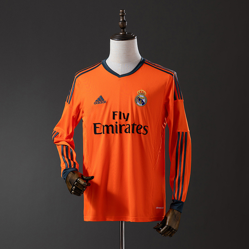 wanban-Real Madrid 13/14 Second Away Long Sleeve Retro Jersey · 2