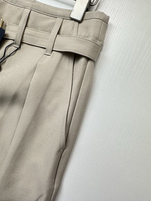 Metal Buckle Belt Wide Leg Trousers 7
