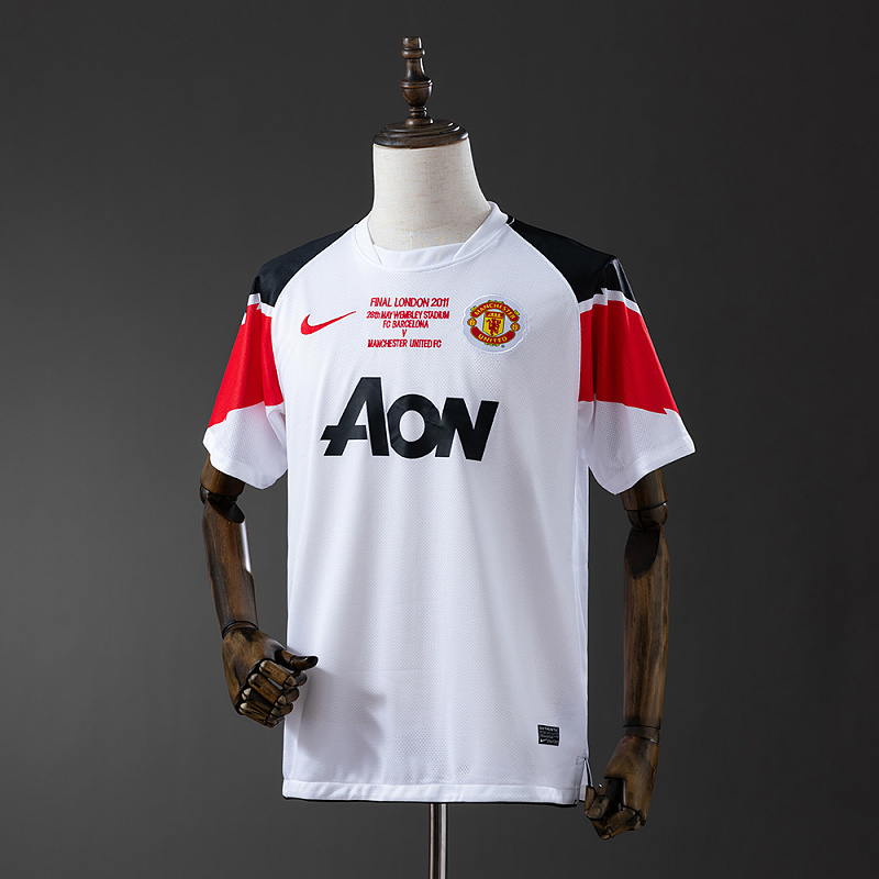 wanban-M-U 2010/11 Away Champions League Version Retro Jersey 3