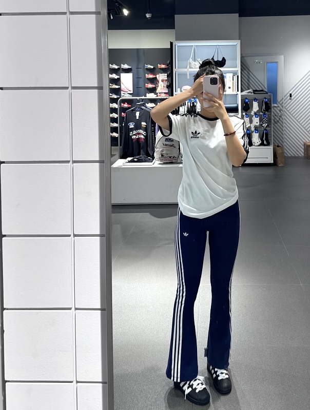 Adidas Trefoil Three Stripe Flare Leggings 11