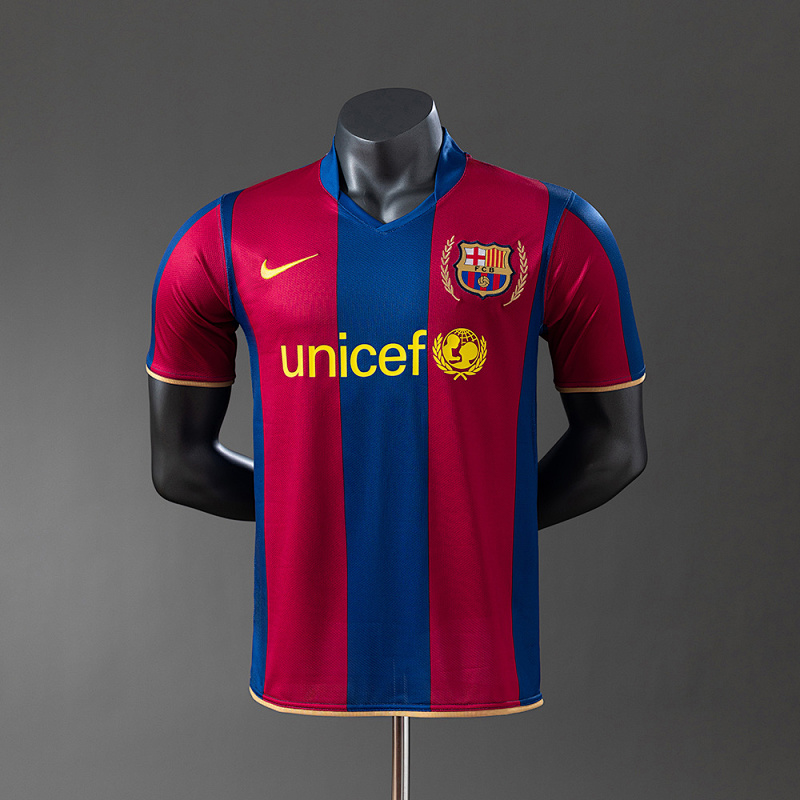wanban-Barcelona 07/08 Player Version Retro Home Jersey · 3