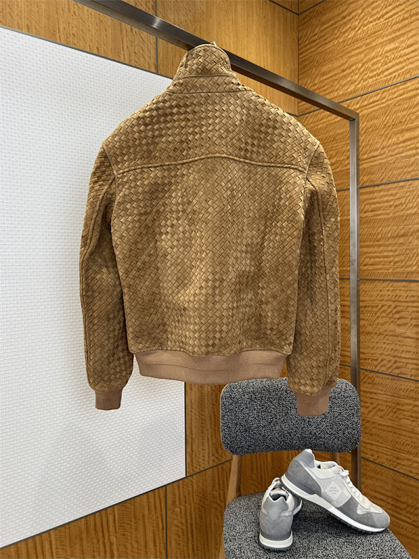 Stand Collar Luxury Leather Jacket · 3