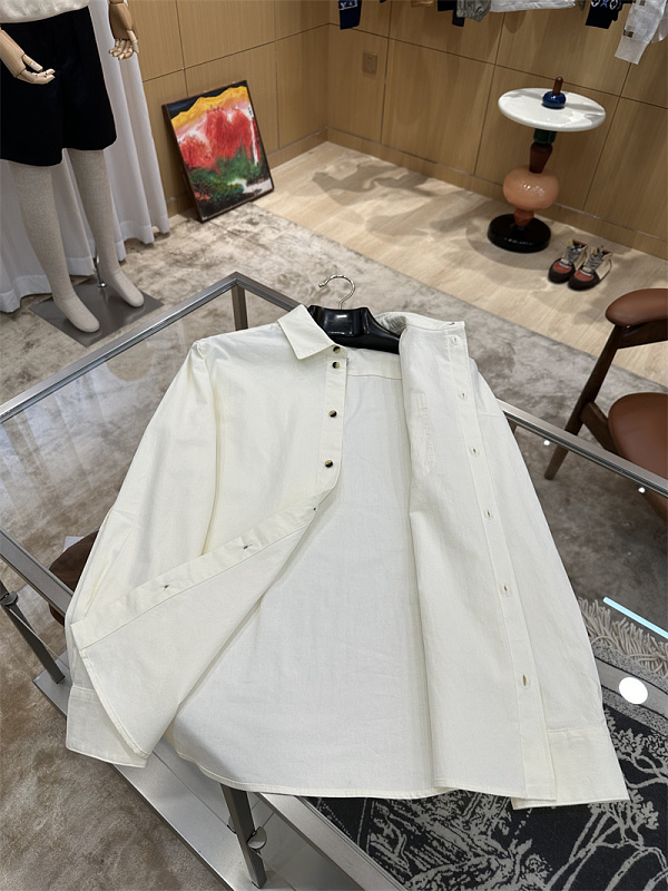 Embroidered Logo Relaxed Long Sleeve Shirt 9