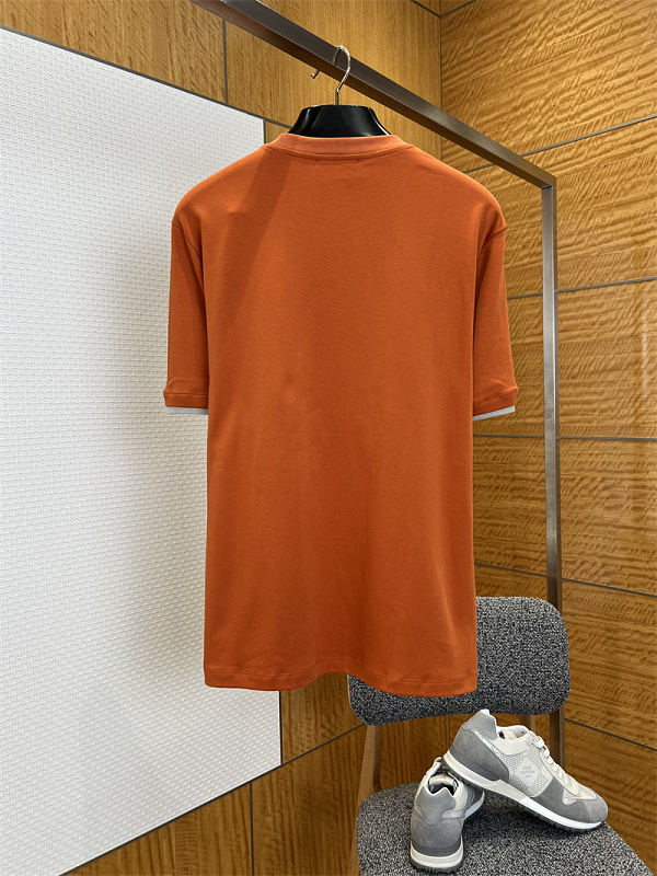 Contrast Cuff Crew Neck T-Shirt 9