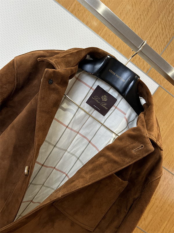 Suede Polo Pocket Button Leather Jacket · 6