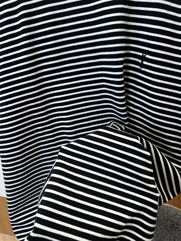 Black & White Striped Short Sleeve T-Shirt · 6