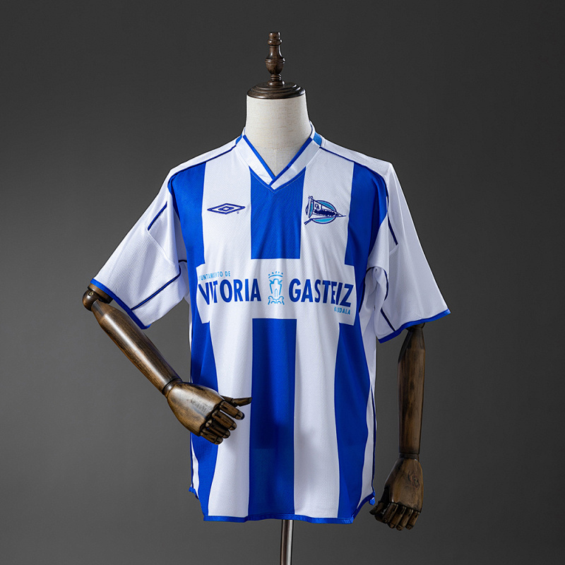 wanban-Deportivo Alavés 03/04 Home Retro Jersey · 2