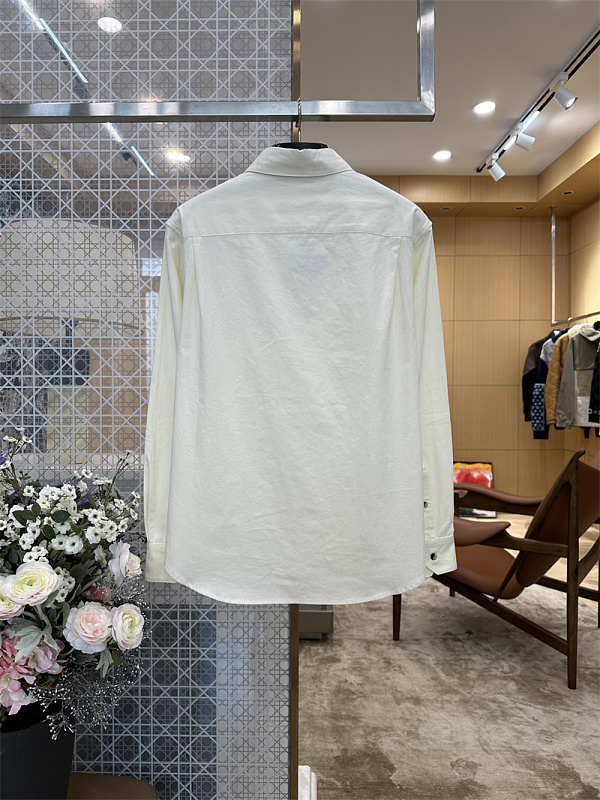 Embroidered Logo Relaxed Long Sleeve Shirt 11