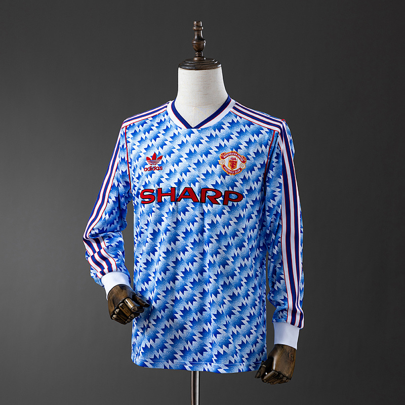 wanban-Retro Long Sleeve M-u 90/92 Away · 3