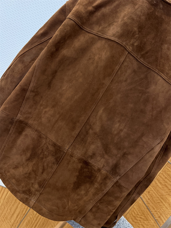 Suede Polo Pocket Button Leather Jacket · 4