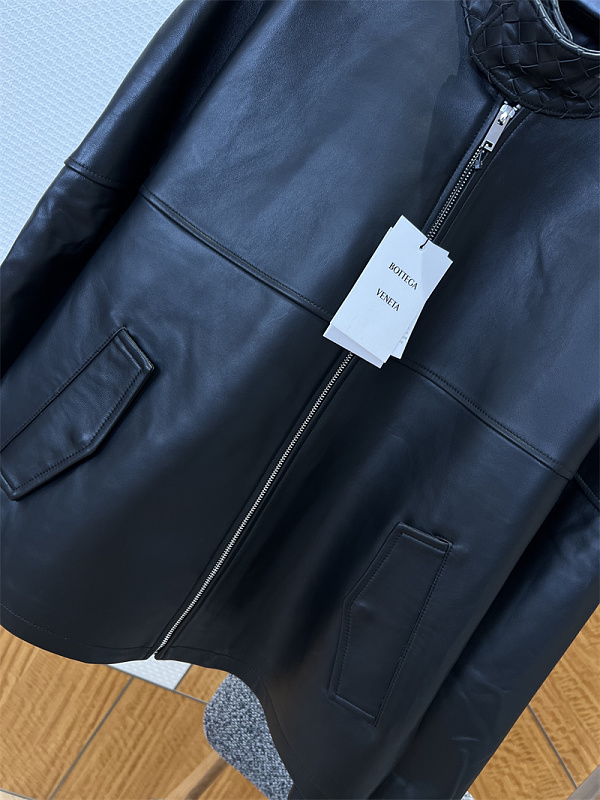 Stand Collar Zip Luxury Leather Jacket · 6