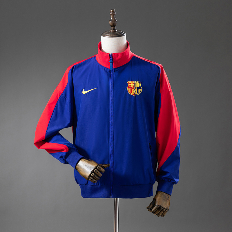 wanban-Barcelona Windbreaker - Deep Royal Blue & Noble Red · 2