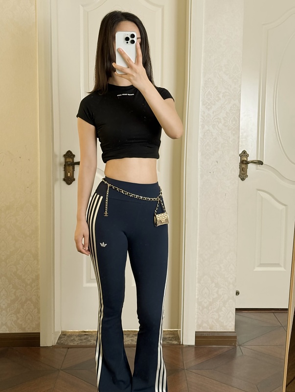 Adidas Trefoil Three Stripe Flare Leggings 9