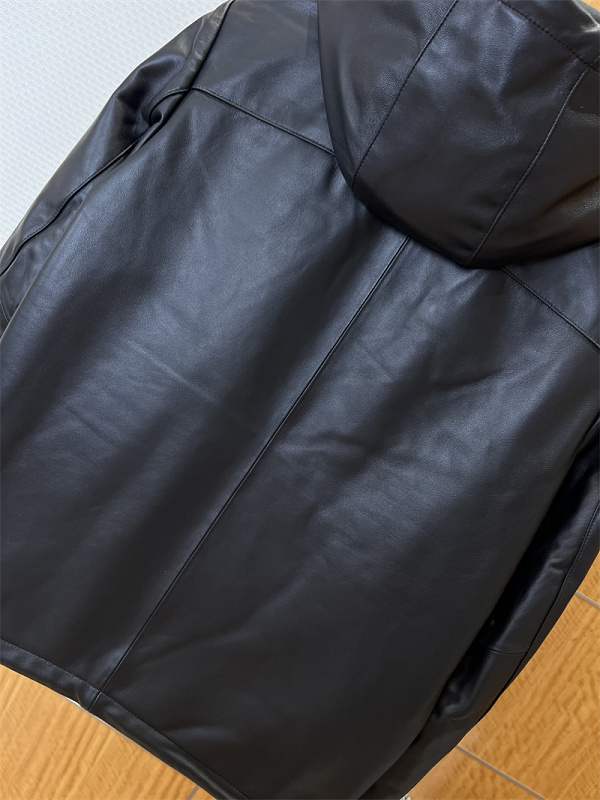 Double-Sided Hooded Leather Jacket · 6