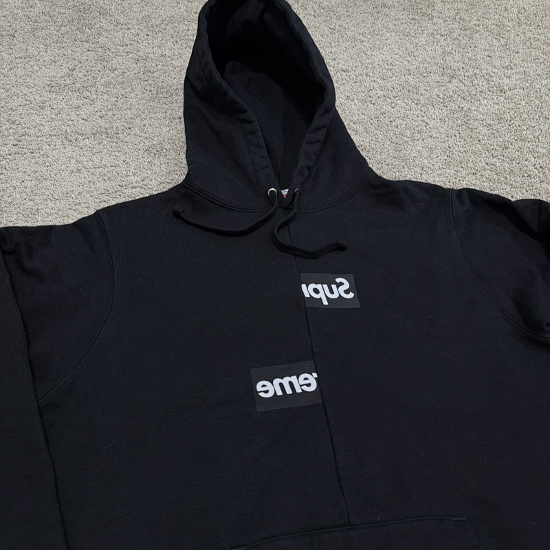 Sup CDG Split Logo Hoodie/Black 5