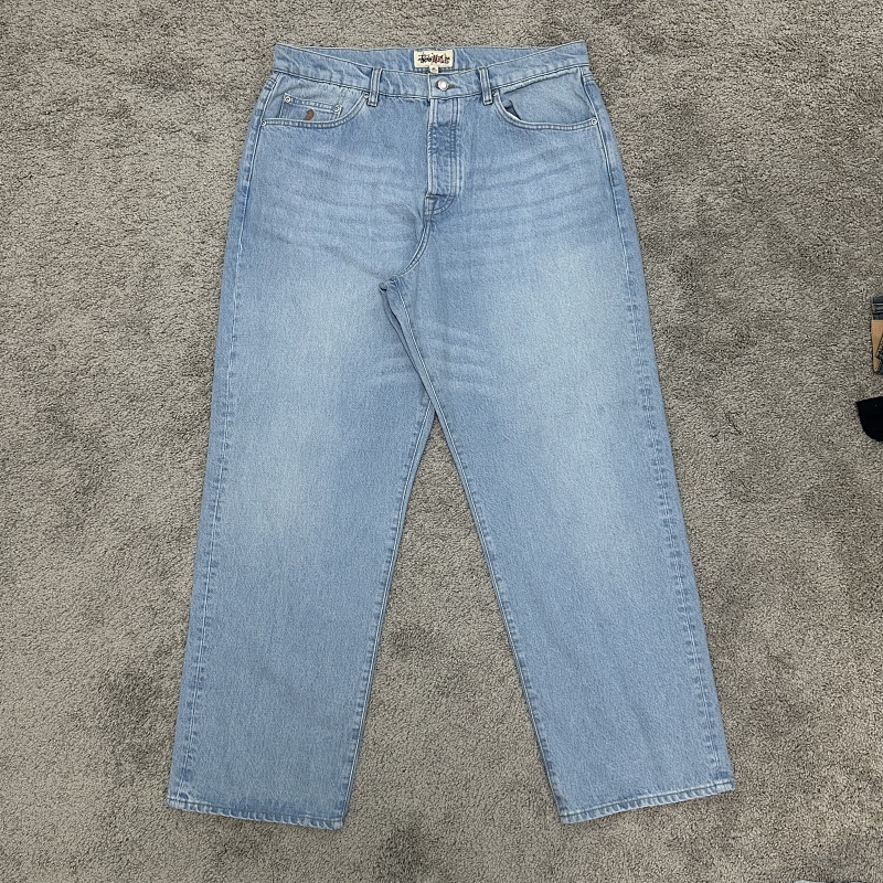 [Best Quality]Stu Big Ol Jean DENIM-Light Wash Blue 10