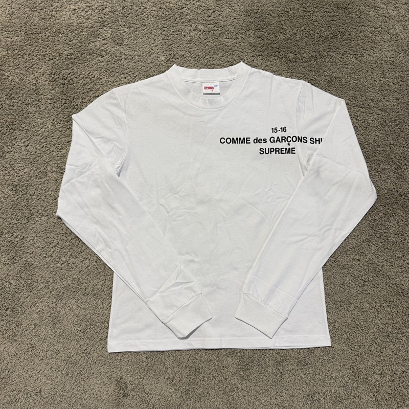 Sup CDG Long Sleeve Tee Black/White[size One Up Pls] 8