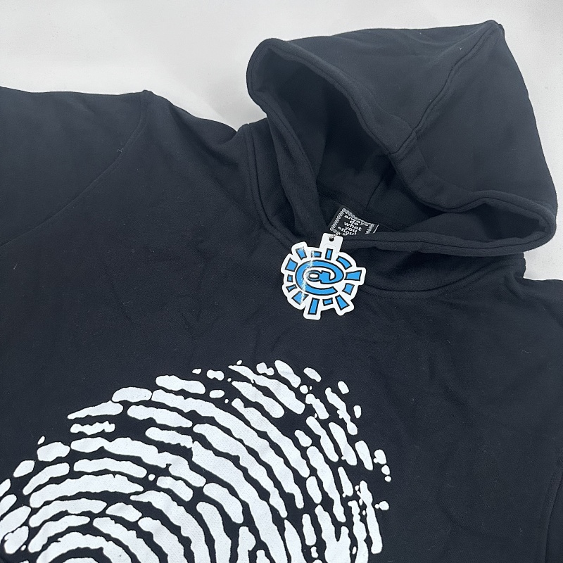Finger Print Hoodie Black 2