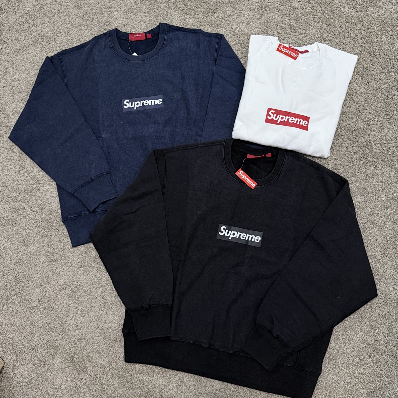 Supreme Washed Box Logo Crewneck 6