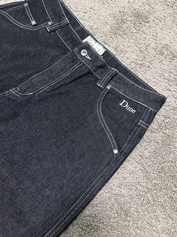 Purple Tag Classic Baggy Denim Pant Black 6