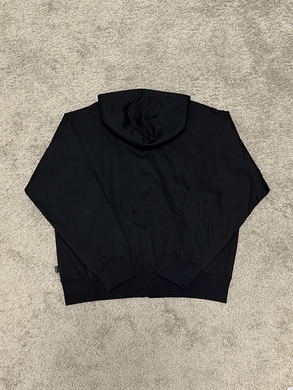 Grey/Black Sup Small Box Zip-Up Hooded Sweatshirt 10