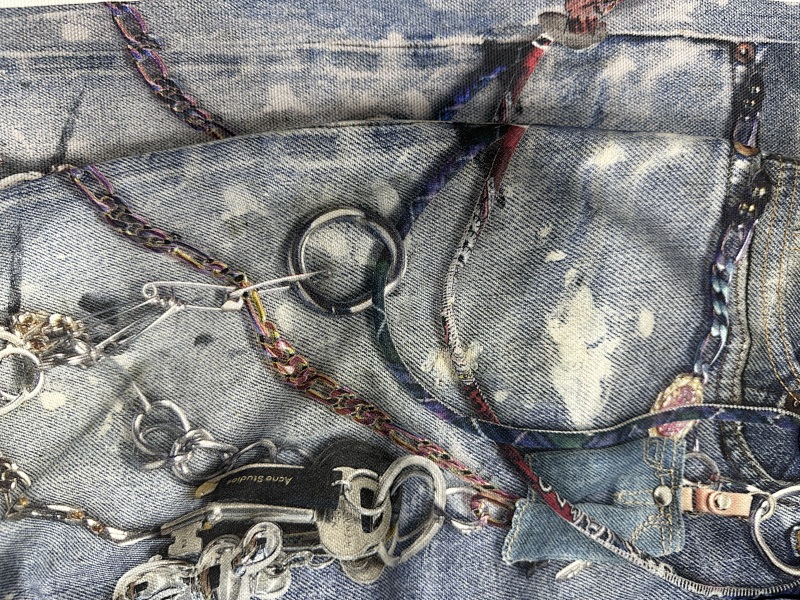 [ ⮕ ] Ac*e 1981M 3D Print Baggy Jeans 3