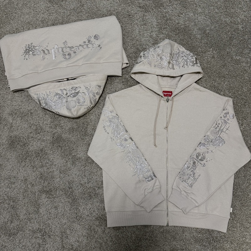 [ ⮕ ] Sup Aoi Zip Up Hooded Sweatshirt 9